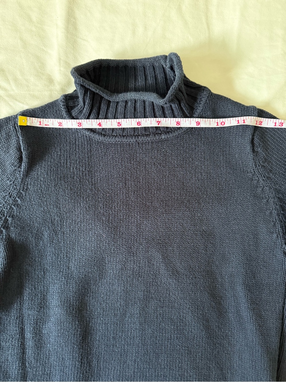 Vintage Ralph Lauren Navy mock turtleneck Sweater // XS // 100% cotton // Y2K - Picture 5 of 10